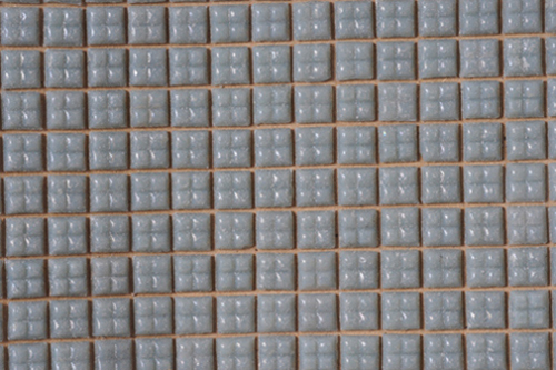 Dollhouse miniature GREY GLASS MOSAIC TILE SHEET, 5-1/2"W X 12-1/2"L